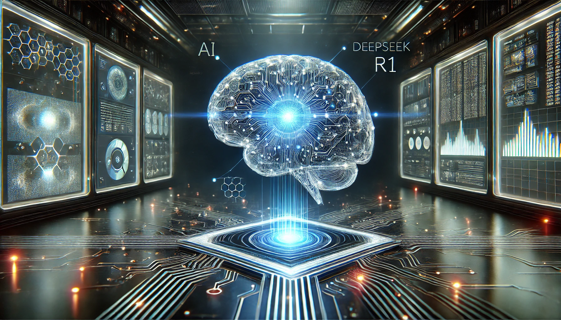 Illustration of deepseek AI