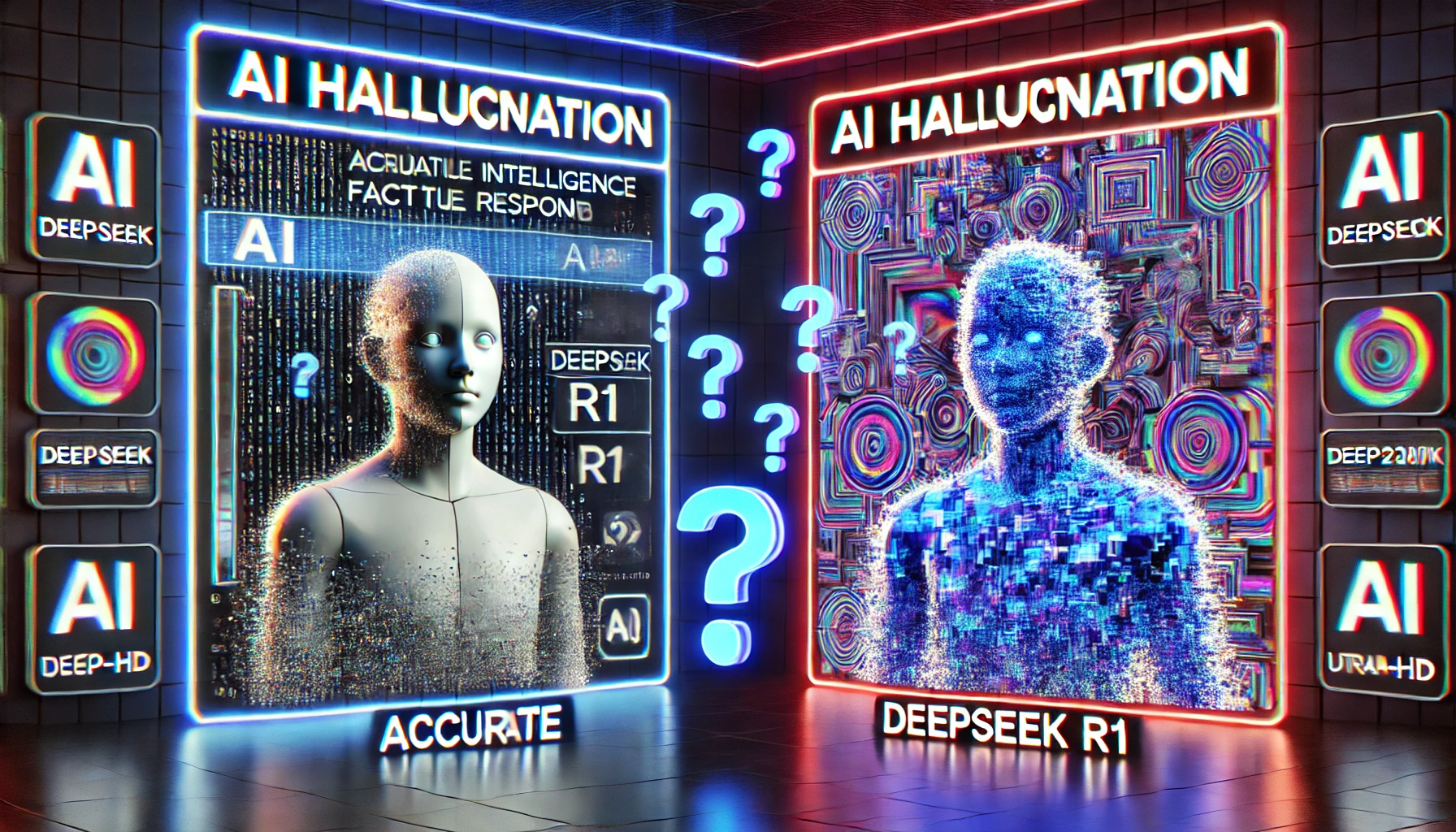 Illustration of deepseek hallucination
