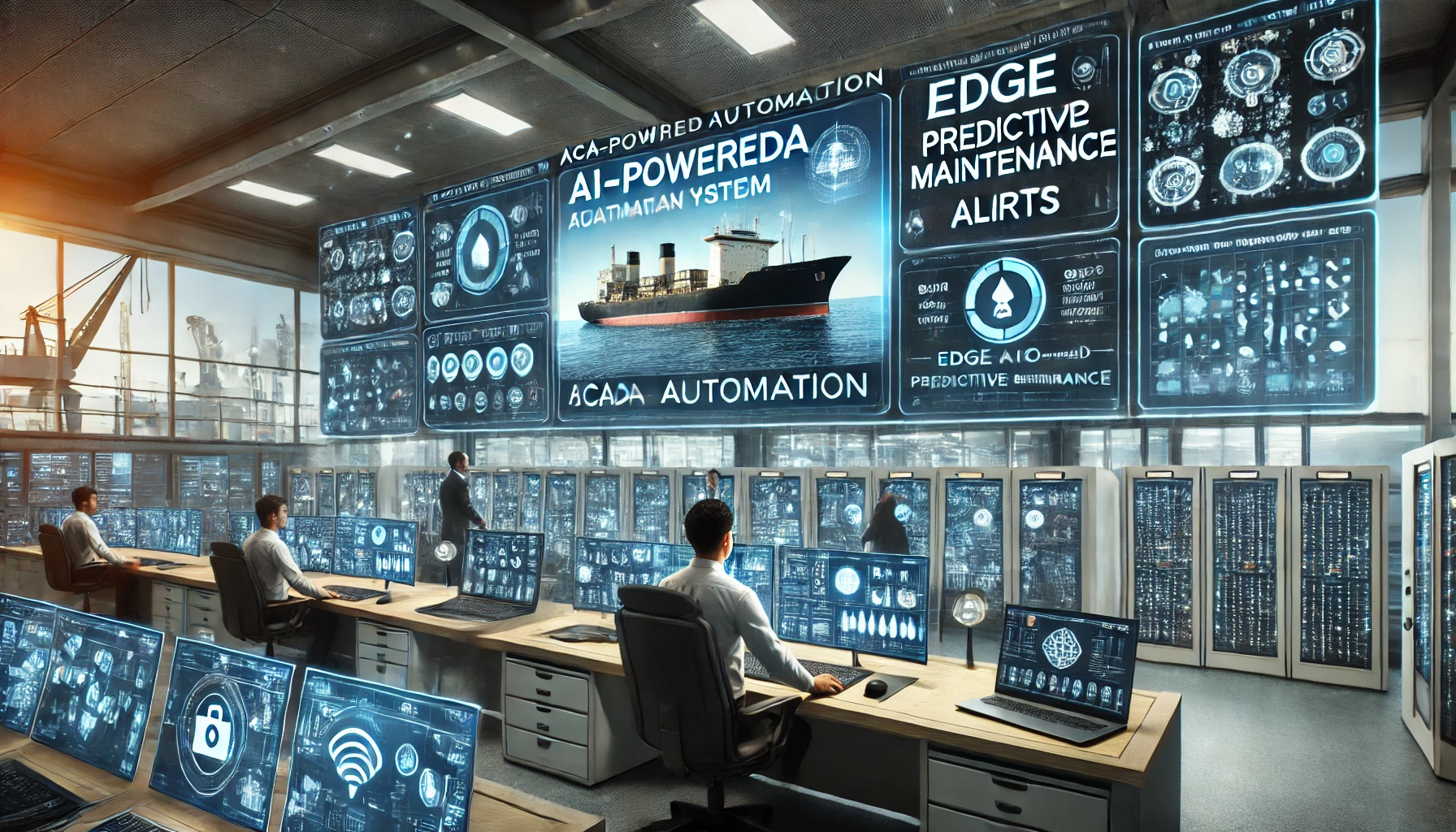 SCADA automation system in marine control room
