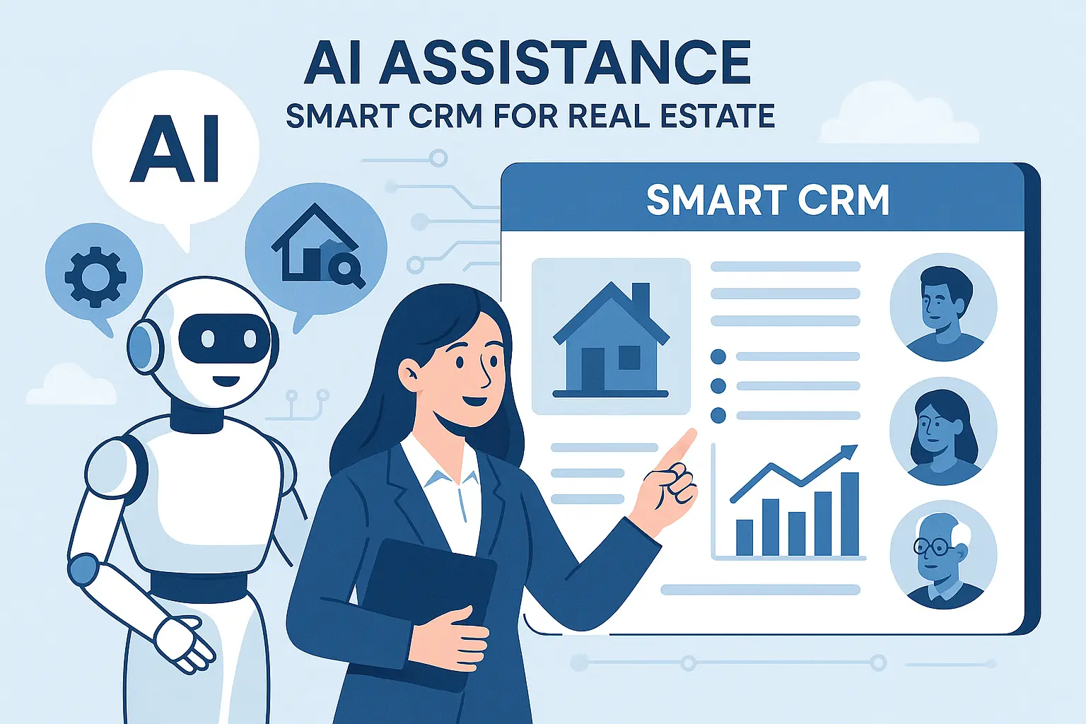 Illustration of benefits of AI in CRM systems